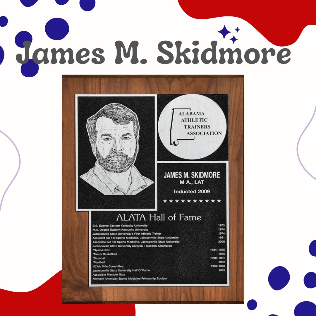 ALATA_Inc's tweet photo. Mr. James Skidmore was inducted into the ALATA Hall of Fame in 2009.
@jaxstsportsmed @JSUGamecocks @SEATA9 @NATA1950
To read more about Mr. Skidmore visit https://t.co/Bazt9XUNN4
#alata #halloffame #natm2023 #athletictraining #athletictrainers #weared9 https://t.co/IYAZOaj4OG