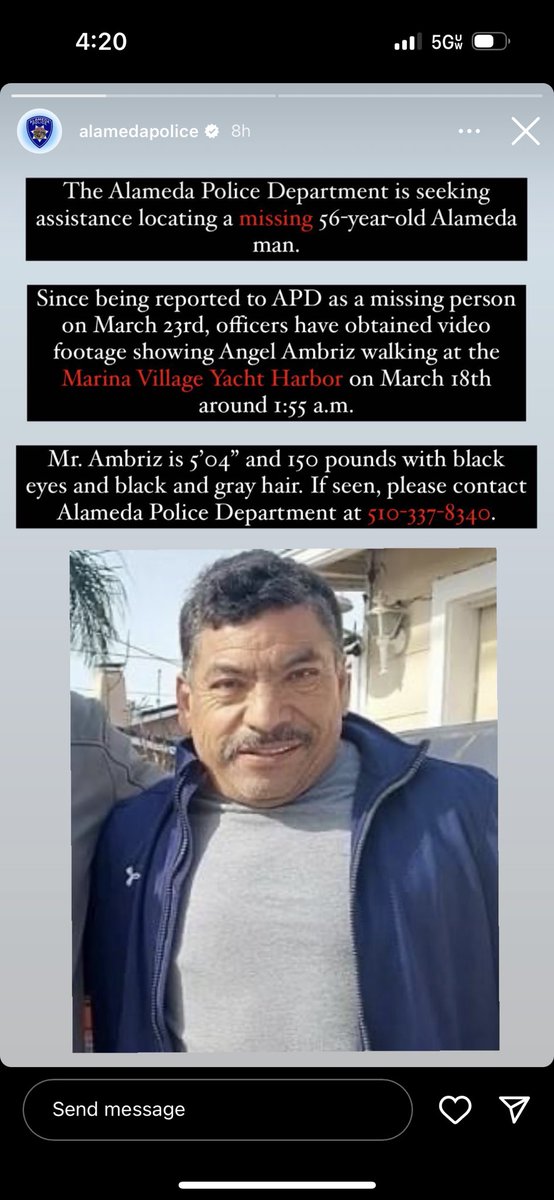 Jeanetteayy's tweet photo. ‼️My family is in desperate need of ur help. My uncle has been missing for over a week. He is a father and his kids need to see their dad again. A simple retweet can bring him home. Anyone in Oakland/Alameda if u have any information or have seen him please contact the # below‼️ https://t.co/8QEbVCadxw