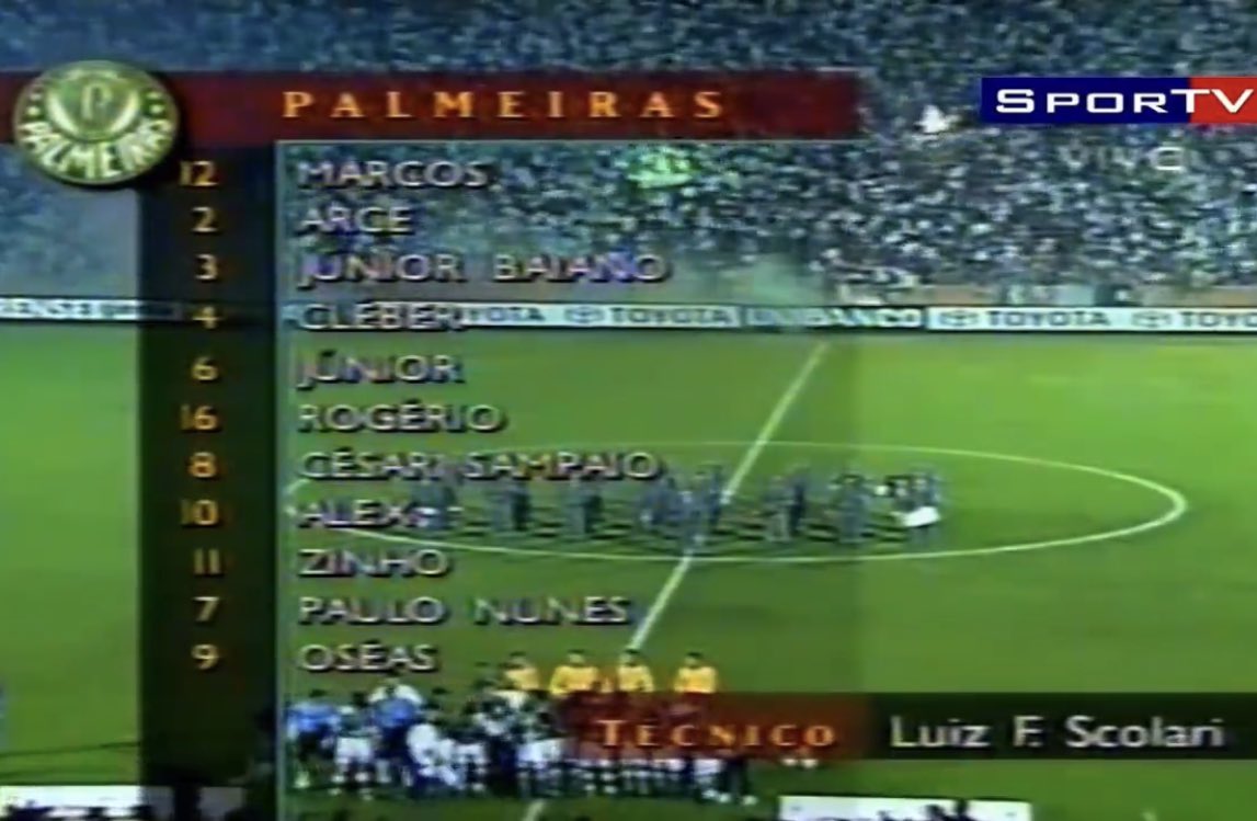 .<a href="/Palmeiras/">SE Palmeiras</a>. Campeão da Libertadores 1999.

Nostálgico!