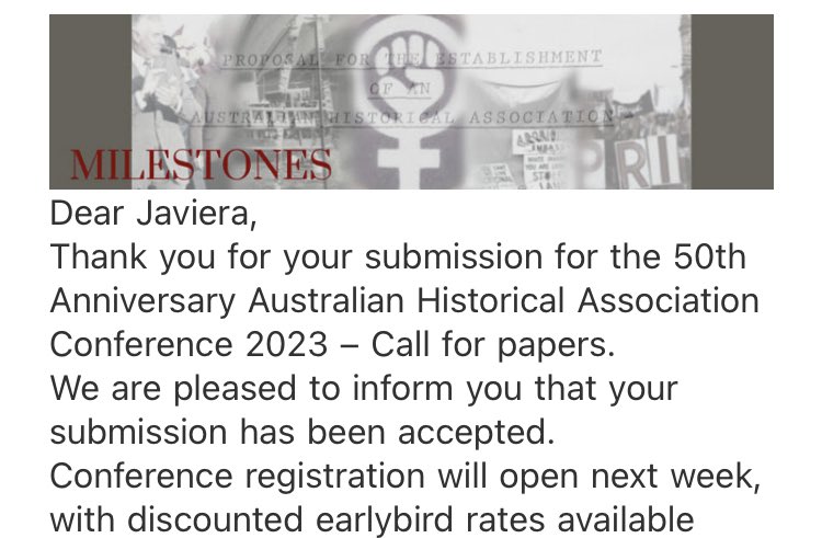 ScarrattJaviera's tweet photo. Nearly got lost in my spam folder, but so excited to present my research on colonial smugglers at the 2023 @AustHistAssoc conference! Thanks so much to @history2wheeler for inviting me to join his panel on 'Fluid Boundaries' ⚓️

Keen to dive into Aus maritime history with y'all! https://t.co/MhUckeDuXo