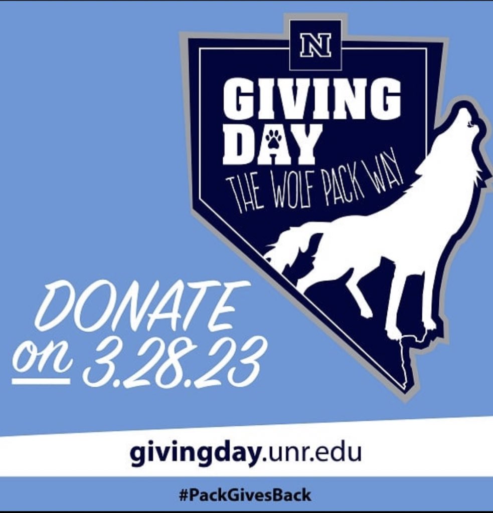 Join us for Day of Giving: The Wolf Pack Way tomorrow, March 28 to make a difference with a gift that supports Nevada Athletics by visiting GivingDay.UNR.edu. #PackGivesBack