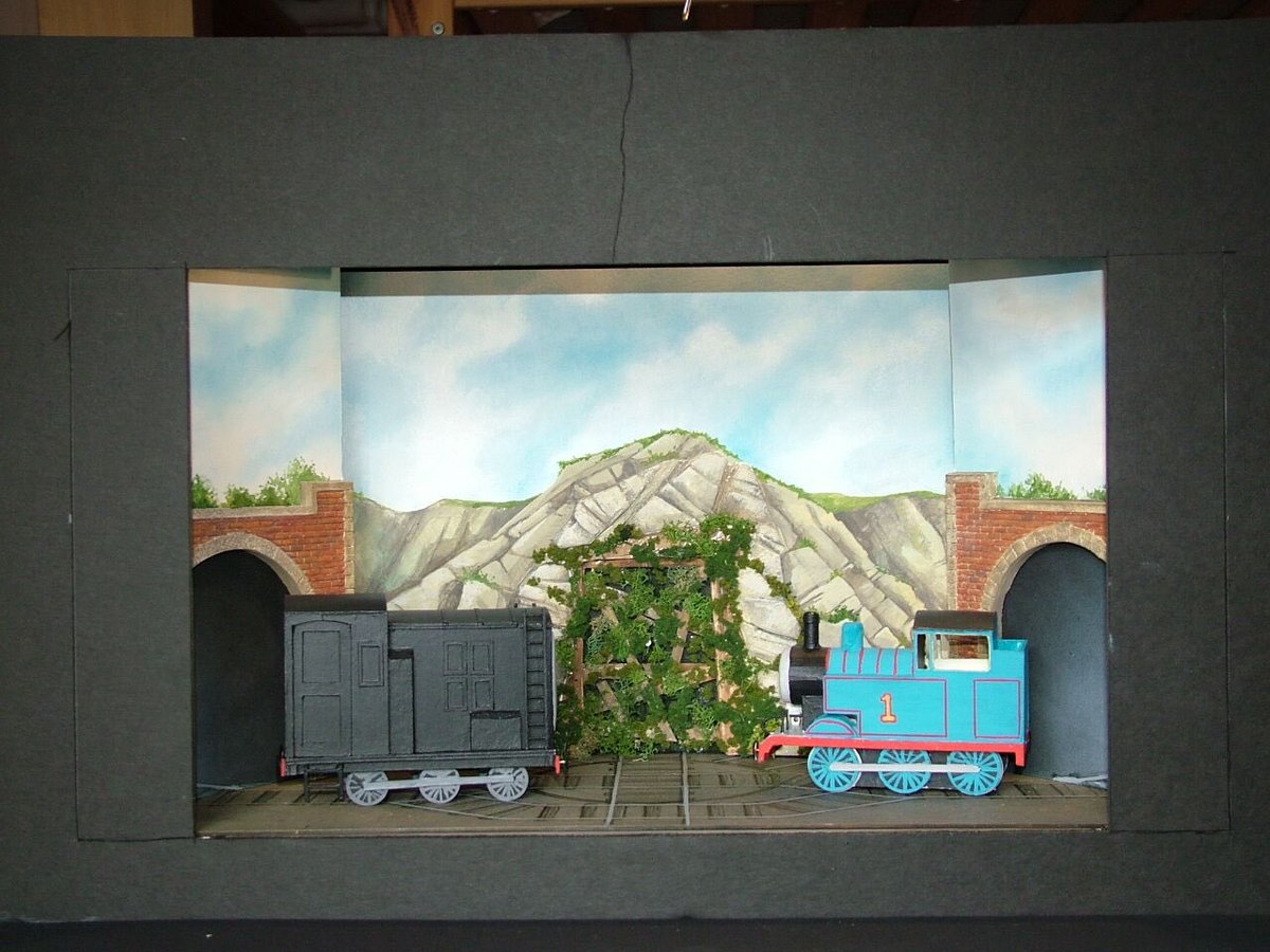 Figured I’d dust off some old photos to start off this new week. Here’s some photos of the “set models” for Thomas Live on Stage, specifically ‘Thomas Saves the Day’. These photos are dated June 24th, 2006. Hope you all enjoy!