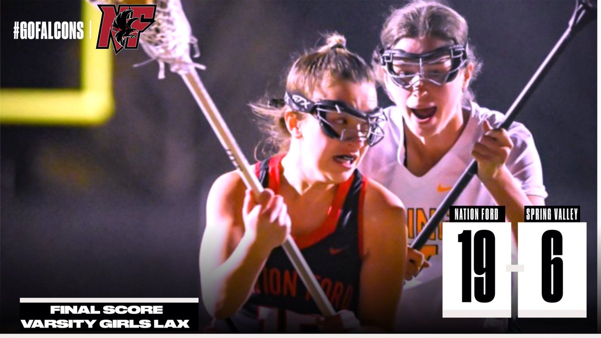 Final Score 

#GOFalcons | <a href="/NAFO_GLax/">Nation Ford Girl’s Lacrosse</a>