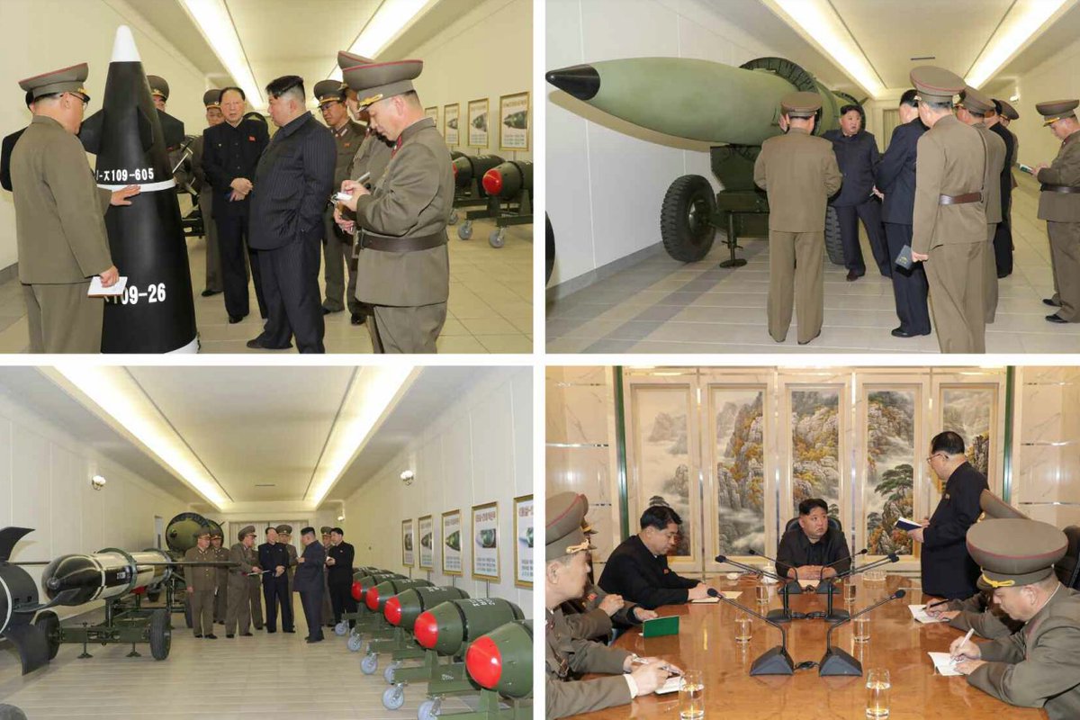 BREAKING: North Korean leader Kim Jong Un inspected a range of nuclear warheads at the Nuclear Weapons Research Institute, according to state media on Tuesday, urging increased production. More @nknewsorg soon