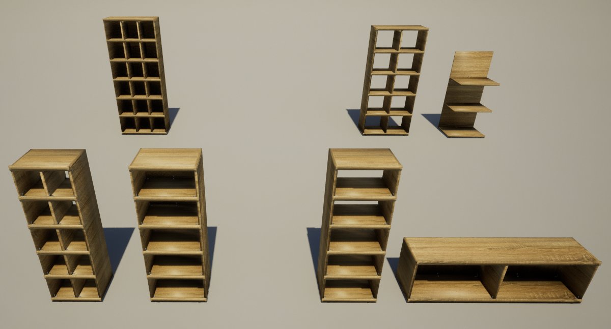 Been learning #houdini recently and used it to make all these unique shelves using just one generator - such a powerful program!