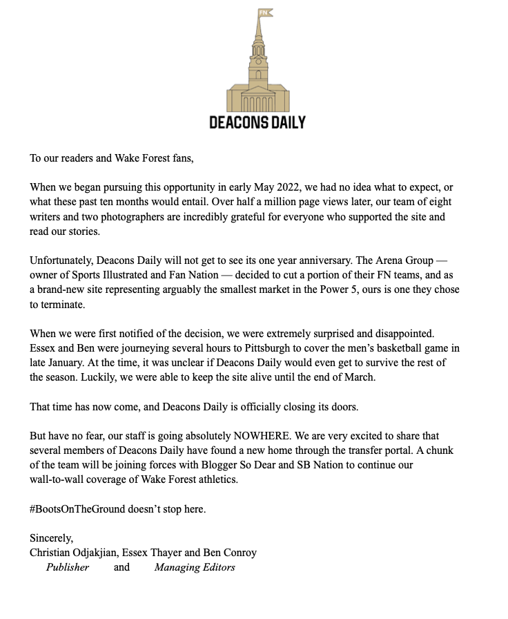 Deacons Daily tweet media