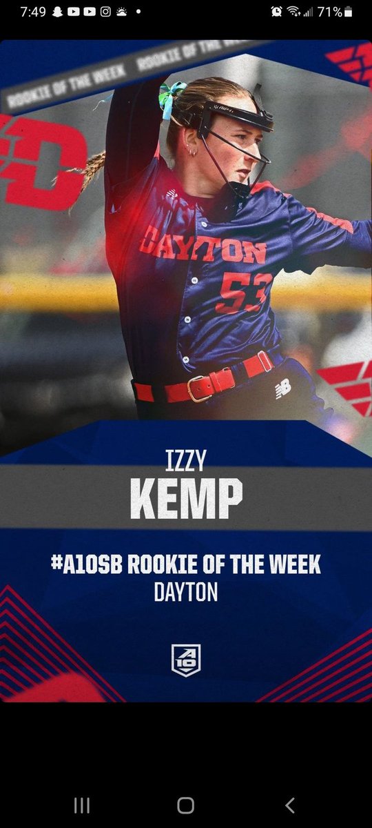 Are we really surprised?! Congratulations, Izzy and Maddie!
💙❤💙❤🥎🥎🥎🥎💪🏽💪🏽💪🏽💪🏽

#A10SB #espnW #WomenInSports #WomensHistoryMonth #WeWantTheSmoke