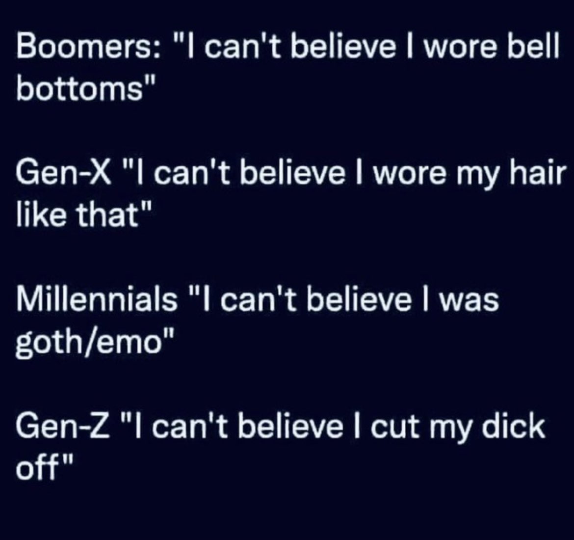 h2o_app's tweet photo. Can’t BELIEVE #Boomers #GenerationX #Millennials #GenerationZ ⏳ https://t.co/7wvIvb5ZLt