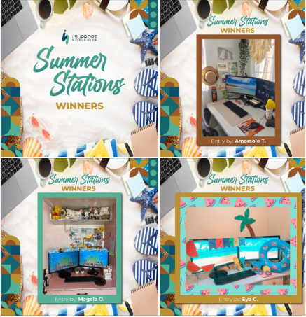 iSupportGroup's tweet photo. Congratulation to our Summer Station winners!

Your designs have officially passed the fun summer vibe checks. ☀☂️🕶

#isupportworldwide #isw #foryou #foryoupage #fyp #isw #summer #summertreat #employeeengagement #funoffice #corporatelife #officeday #officeperks #visitus https://t.co/bfk2r1Mj3c