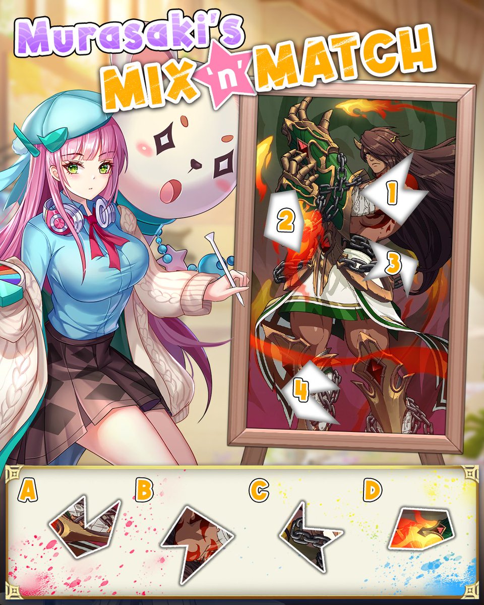 🎨 Murasaki is almost finished her portrait of Prometheus, the Titan of Fire!

Can you help her complete this masterpiece?  Tell us where the missing pieces go, and we’ll provide a bonus code when we’re sure you’ve provided her with the right guidance!

#MythicHeroes