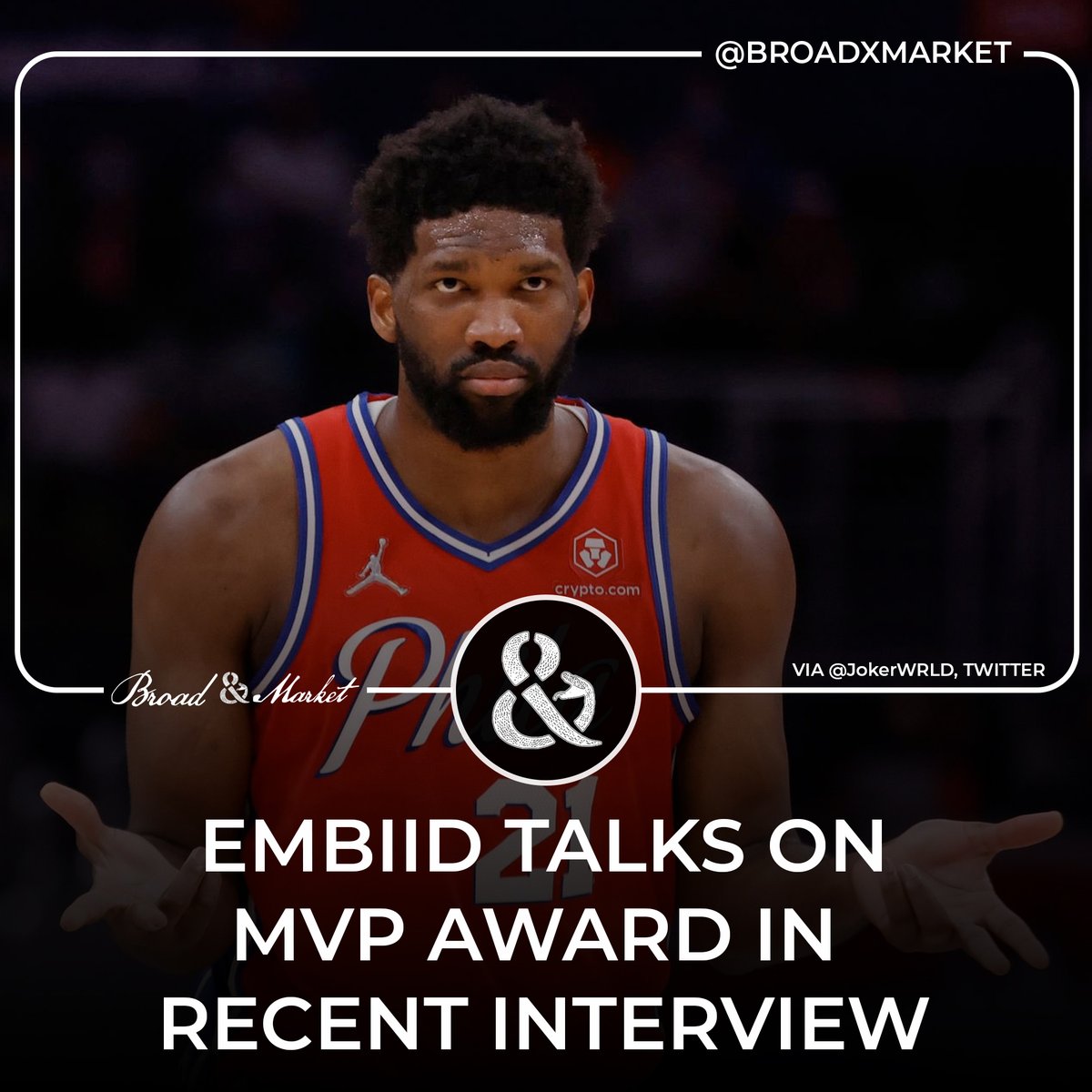 Joel Embiid Has a Lot to Say in Recent Interview

CLICK LINK BELOW FOR FULL ARTICLE
.
tinyurl.com/embiidmvp
.
.
#embiidmvp #jokicmvp #joelembiid #theathletic #nba #nbamvp #sixers #76ersnation #ers #phillysports #philly #sixersbasketball