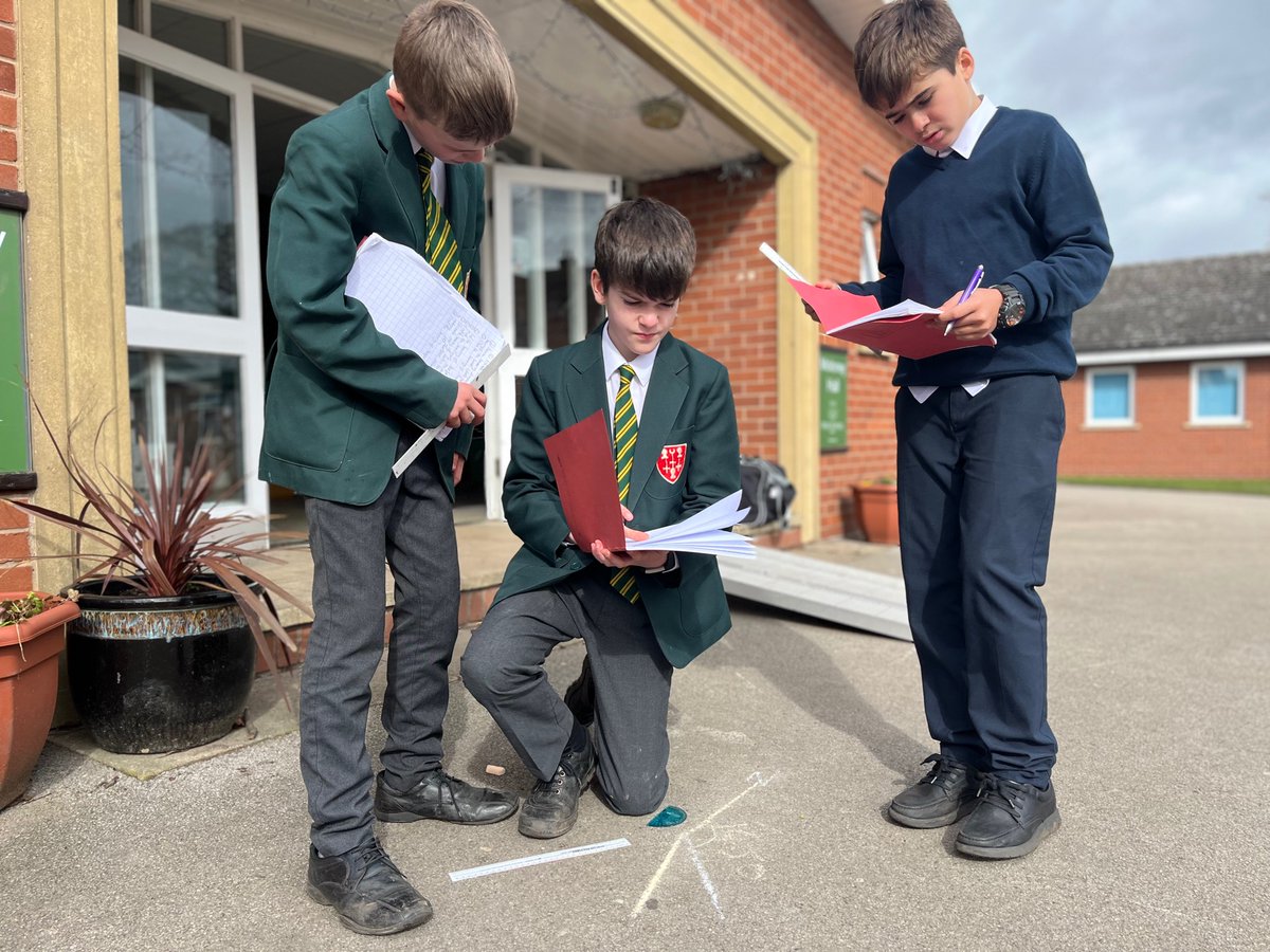 Year 7 loved finding their bearings outside in Maths on Friday! Pupils were able to draw diagrams on the quad to show the bearing of one school location from another. Pupils had just learnt the key principles of measuring bearings and loved putting them to use outside.