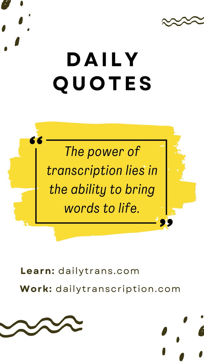 dailytrans's tweet photo. "The power of transcription lies in the ability to bring words to life." 
Learn: https://t.co/43Y0wKnChA
Work: https://t.co/0cH345bTfl
#transcribers #transcription #humantranscription https://t.co/839Cq48y46
