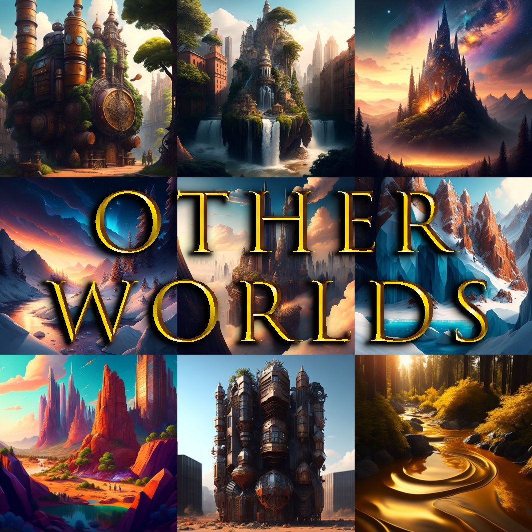rashnoatt's tweet photo. After further training the art and writing centers of my brain, I'm thrilled to continue adding more pieces to my sold out 'Other Worlds' NFT collection on @MADNFTS_IO! Stay tuned and get ready to explore new realms! #AIArt #OtherWorlds https://t.co/GWlzpsiMbp