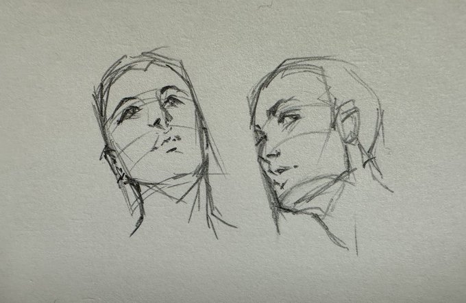 it would at least be more helpful if you draw in stuff like eyelines to make sure the face wraps around neatly but it only works if you already have a good grasp on the actual 3d structure of a face 