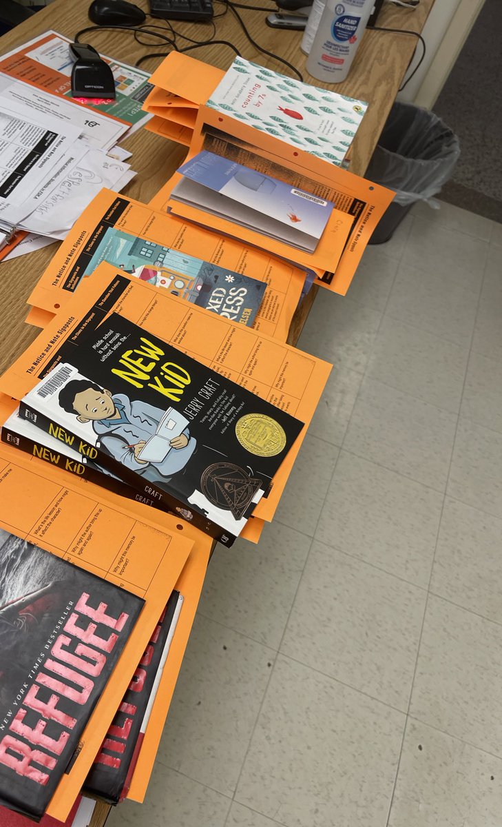 Book clubs have started at #harwood and I’m so excited! #refugee #newkid #nofixedaddress #outofmymind #countingby7s