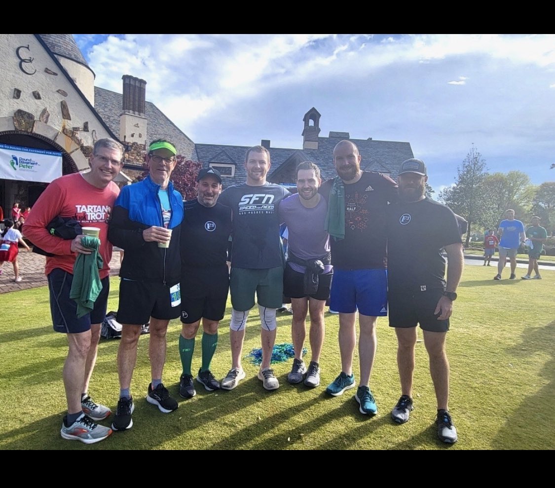 F3Atlanta's tweet image. This weekend some of the men of #F3ATL joined @F3SPEEDFORNEED and @KylePeaseFdn at the Pound the Pavement for Peter Memorial Run in Brookhaven. These awesome organizations seek to promote athletic inclusion for those with disabilities. Go check them out! Way to go, men!