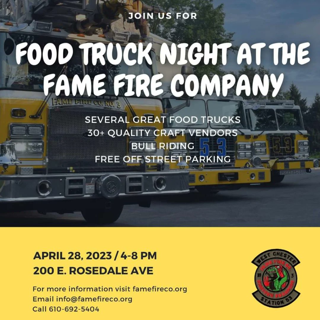 Fame's Spring Food Truck &amp; Vendor Expo will be Friday April 28th. Join us at the Fame from 4-8PM!