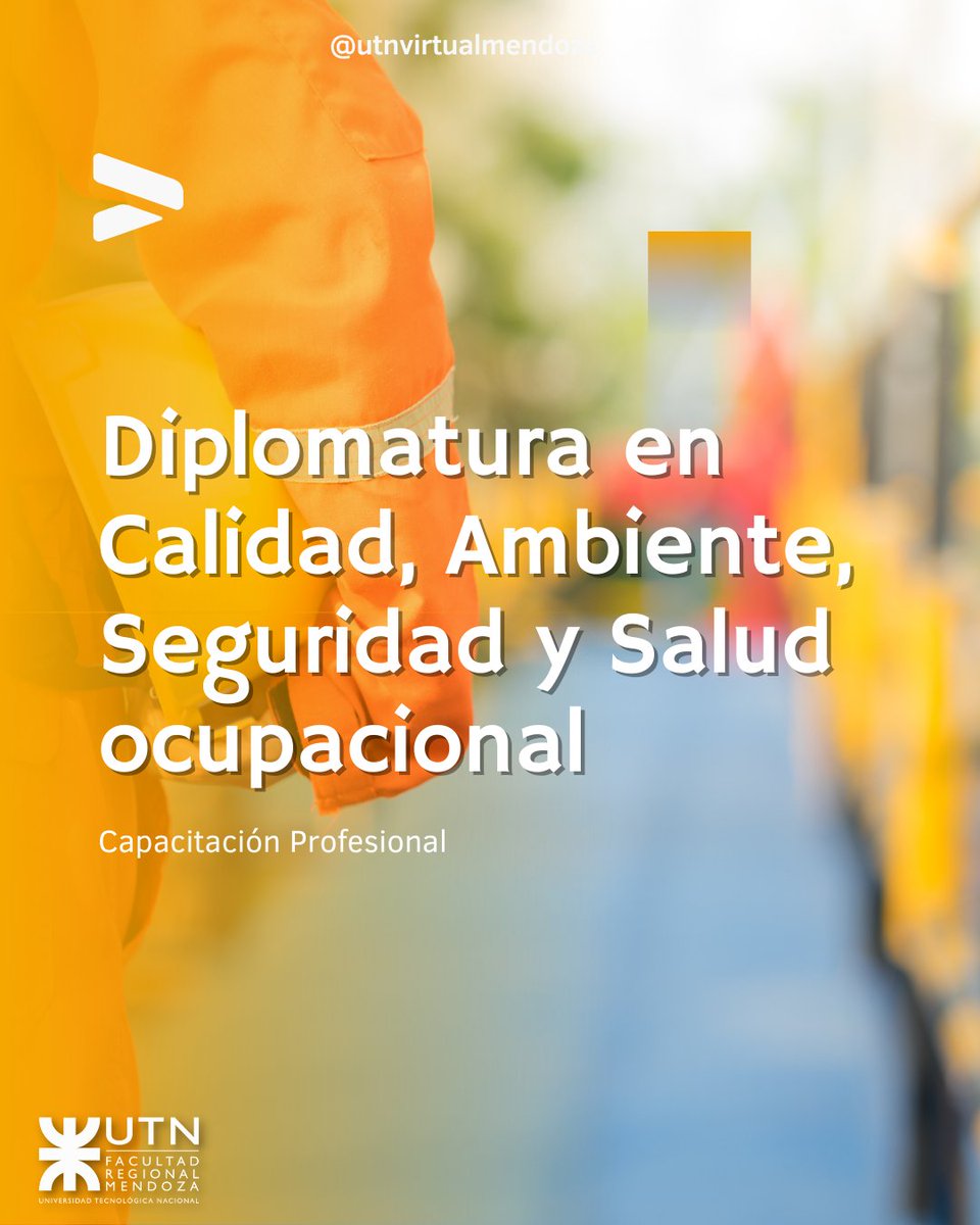 UTNVirtualMza's tweet photo. ➡DIPLOMATURA EN CALIDAD, AMBIENTE, SEGURIDAD Y SALUD OCUPACIONAL

➡Consultas/inquietudes: cursos.ead@frm.utn.edu.ar
➡Inscribite hoy mismo https://t.co/OeH95oQa72 https://t.co/PHKJRPqyBA