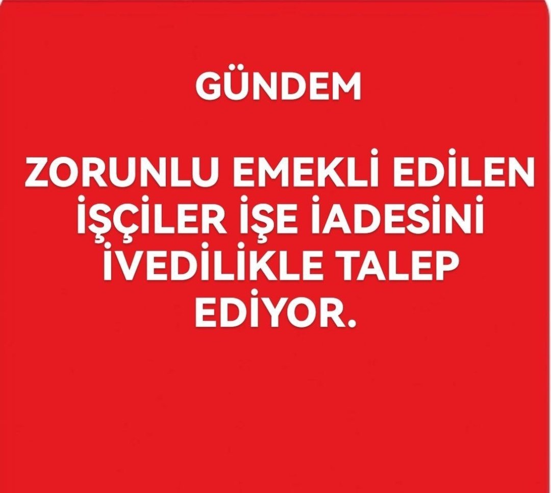 Sayın Devlet Büyükleri 2018den bu yana 696 khk kapsamında zorunlu emekli edilen bizleri maddenin iptali nedeniyle yeniden gündeme almanızı ve işe iademiz konusunda destek olmanızı bekliyoruz <a href="/RTErdogan/">Recep Tayyip Erdoğan</a> 
<a href="/vedatbilgn/">Vedat Bilgin</a> 
<a href="/csgbakanligi/">T.C. Çalışma ve Sosyal Güvenlik Bakanlığı</a>
<a href="/TBMMGenelKurulu/">TBMM Genel Kurulu</a> 
#ToplumsalBeklentilerPaketi
