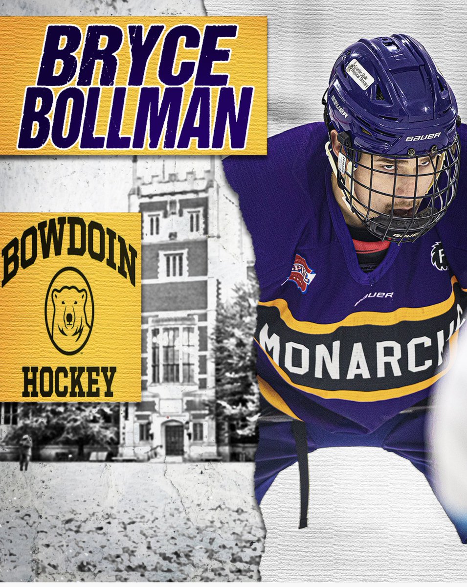 Congratulations!! 👏👏 We are pleased to announce NCDC Forward Bryce Bollman has committed to further his education and play college hockey <a href="/Bowdoinmih/">Bowdoin Men’s Hockey</a> for the 23/24 season!! Way to go Bolls!!💜💛
