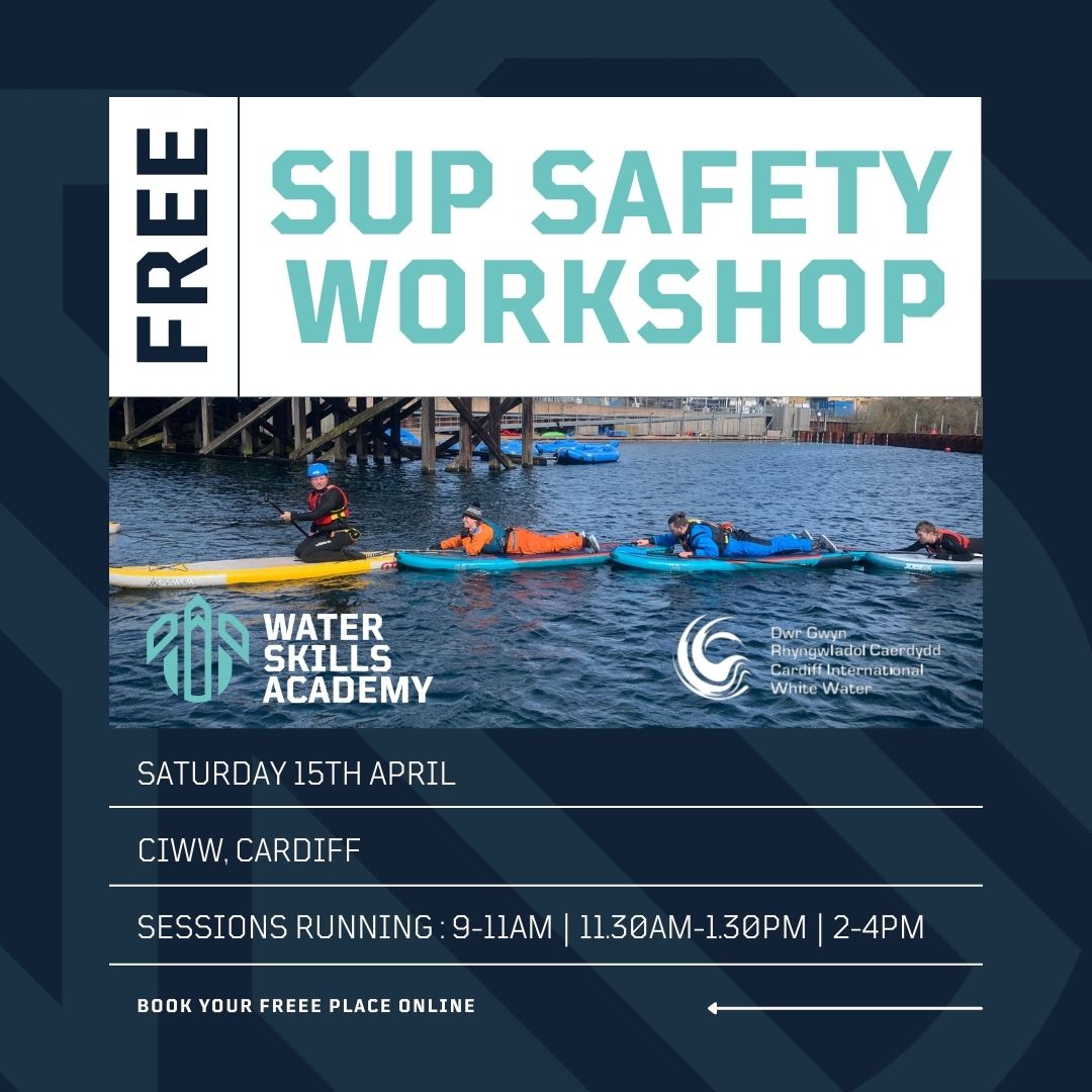 FREE 2-HOUR SUP SAFETY WORKSHOP FOR PADDLERS this April with <a href="/water_skills/">Water Skills Academy</a> &amp; <a href="/cardiffintww/">CIWW</a> 
Book your free place: wsa.tahdah.me/event/detail/7…
#supsafe #supsafety #isup #freeworkshop #cardiffevent #paddlers #watersafety