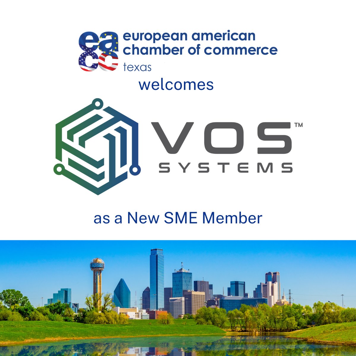 EACC Texas (@eacctexas) on Twitter photo We are delighted to welcome <a href="/VOSSystemsIoT/">VOS Systems</a> as a new SME member! VOS Systems builds scalable IoT-enabled solutions to improve people's safety and workplace productivity with a strong focus on personal privacy.
For more information about Membership: ow.ly/Z9l850Nt86i We are delighted to welcome <a href="/VOSSystemsIoT/">VOS Systems</a> as a new SME member! VOS Systems builds scalable IoT-enabled solutions to improve people's safety and workplace productivity with a strong focus on personal privacy.
For more information about Membership: ow.ly/Z9l850Nt86i