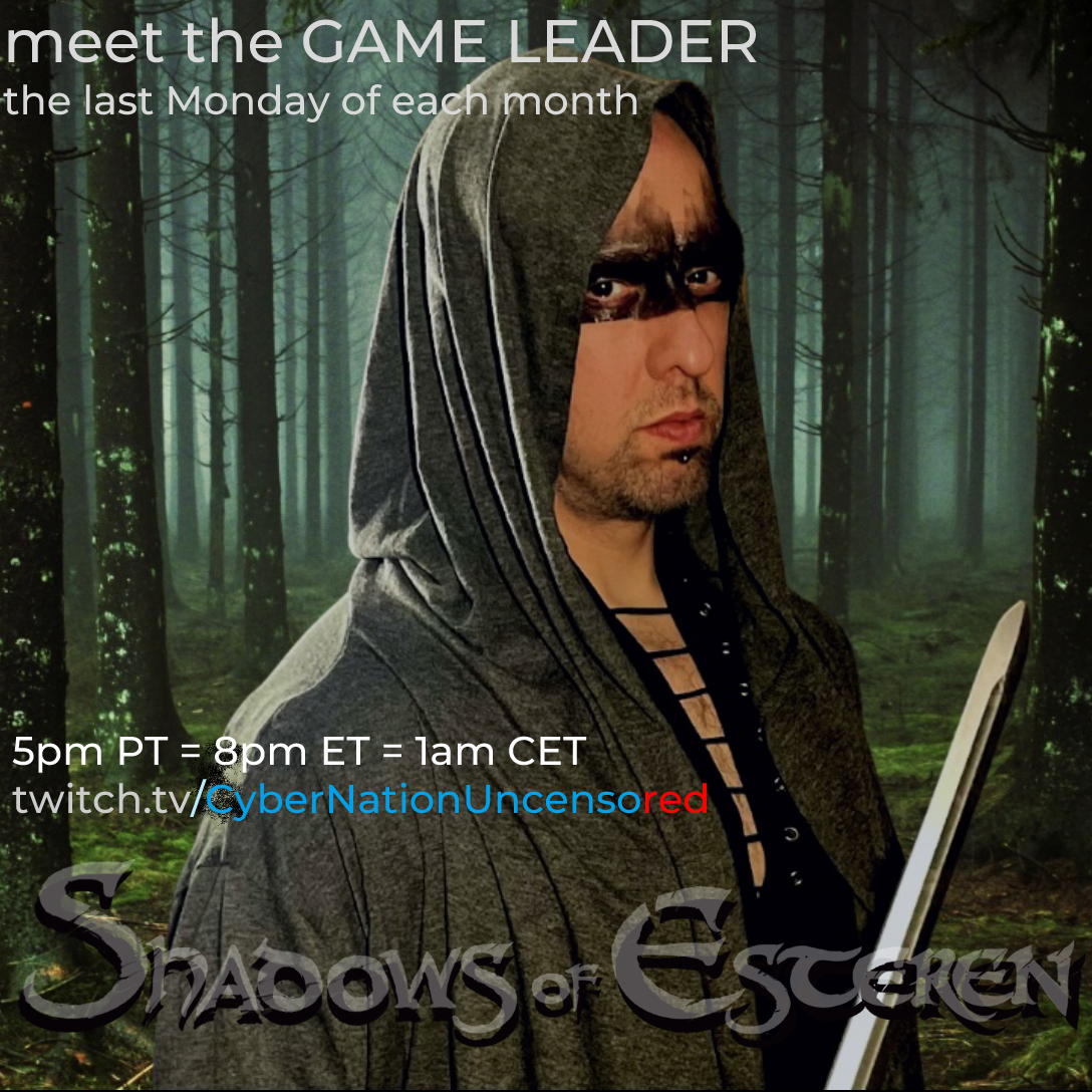 CNUncensored's tweet photo. SHADOWS OF ESTEREN
LIVE TODAY @ 5:00 PM PT
https://t.co/cGSTAIgkho
Join GL Rob Mulligan and his all-star cast of friends as they continue their campaign set in this low-fantasy dark horror TTRPG with tones of romanticism by @studio_agate #ttrpg #SoE #shadowsofesteren https://t.co/7uXg8k1w2t