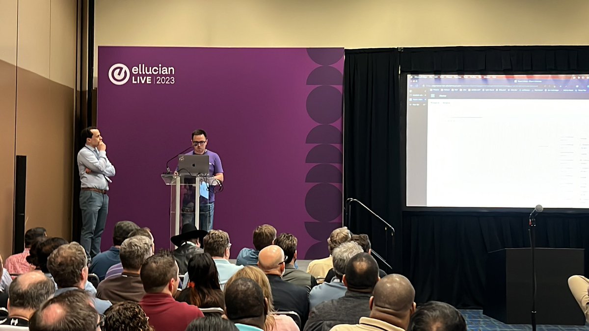 ellucianBret's tweet photo. @jayglose and Tyler presenting on Building Custom Cards #elive23 https://t.co/61BfTy6FTC