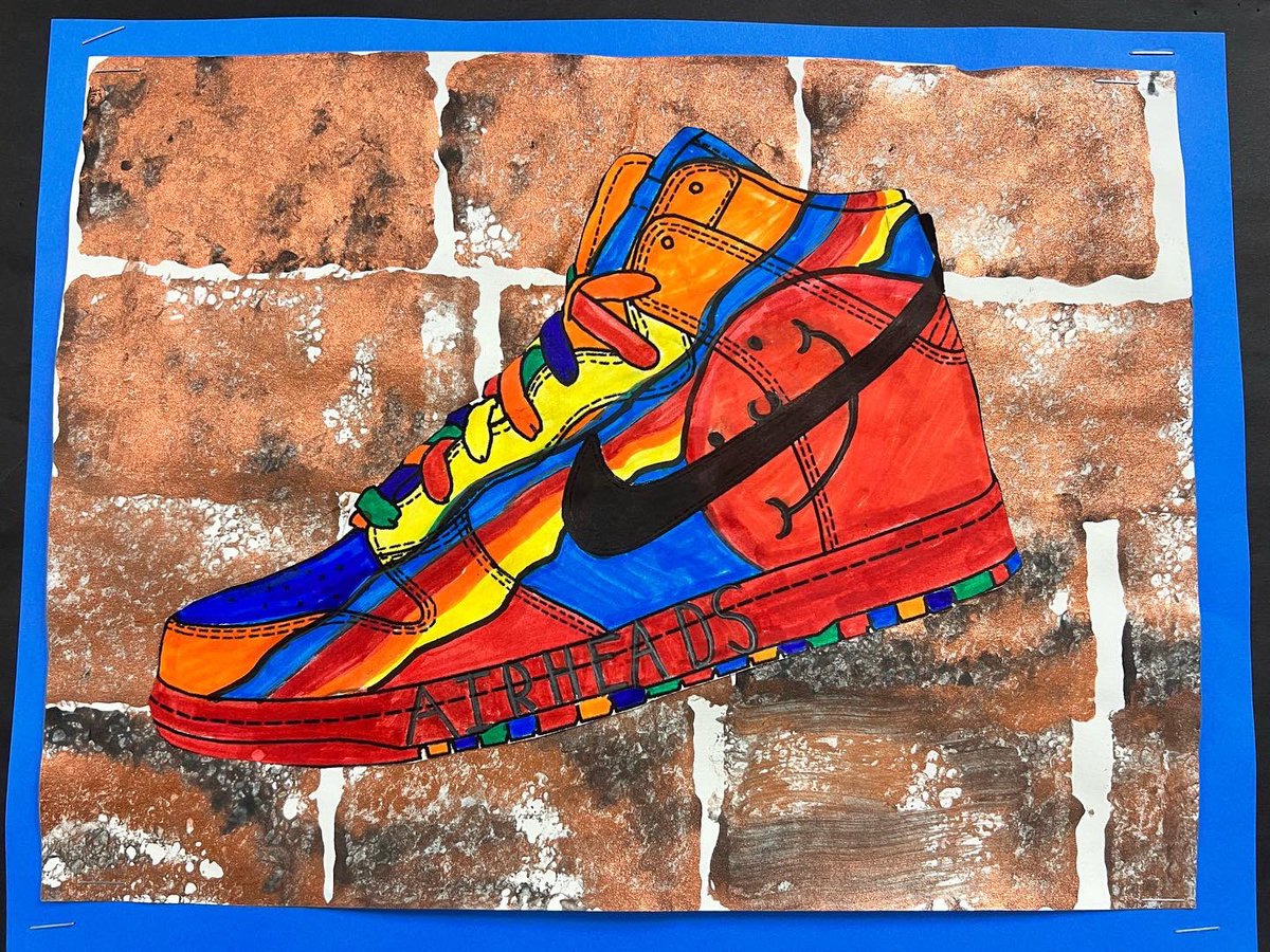 MrsDillmanArt's tweet photo. It was time we tried out this candy #customshoe project and the kiddos @PassmoreElem didn’t disappoint! Check out 2nd-5th grades amazing outcomes! @AISDFineArts @MrsKochArt https://t.co/zQpL7C279g