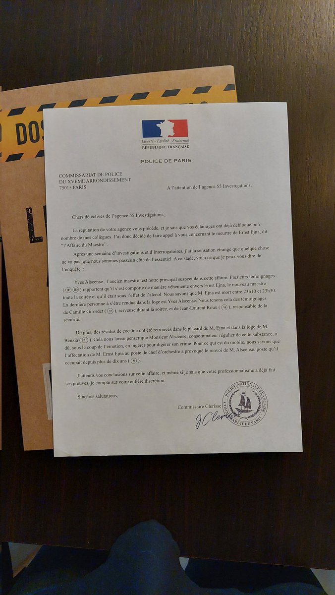 LucieBezio's tweet photo. Dossiers Criminels: Le Maestro Assassiné 🔎
Une enquête captivante et immersive grâce aux nombreux indices de qualité!
#boardgames #boardgame #j2s #jeuxdesociete #dossierscriminelsjeu https://t.co/PNwjEACmZb