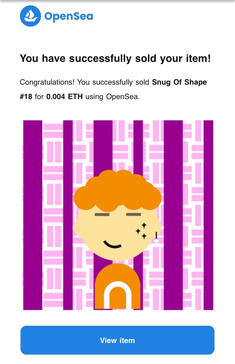 Sold Snug Of Shape #18🍻

Thank you so much for support @SmitrockDesignz 🍻

Find your favorite character and take advantage of it.🍻
opensea.io/collection/snu…

#nftcommunity #nft #nfts #nftcollector