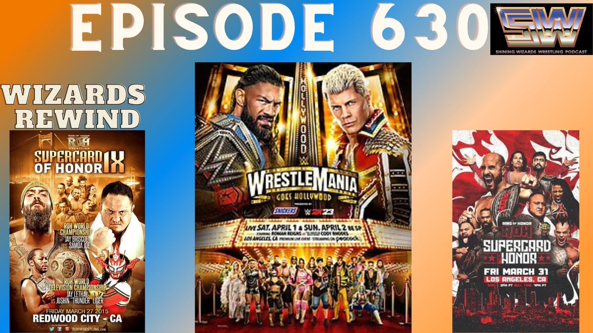 wizardspodcast's tweet photo. Tonight 
7pm
https://t.co/c4J0jshJTq
Preview of #SupercardOfHonor #WrestleMania #WrestlemaniaWeek 
Plus tons of wrestling talk &amp; our #WizardsRewind back to #ROH #SupercardofHonor9 
Join us live and chat us up https://t.co/IoaLEFxzdv