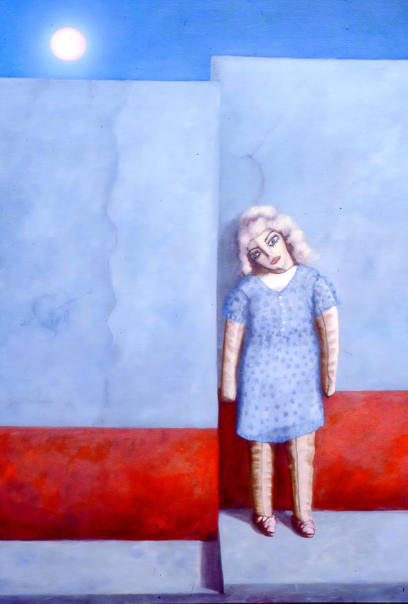 50 years of painting started with rag dolls that showed on their faces their life after the violence of the 50s in Colombia... Oil on canvas - 1979