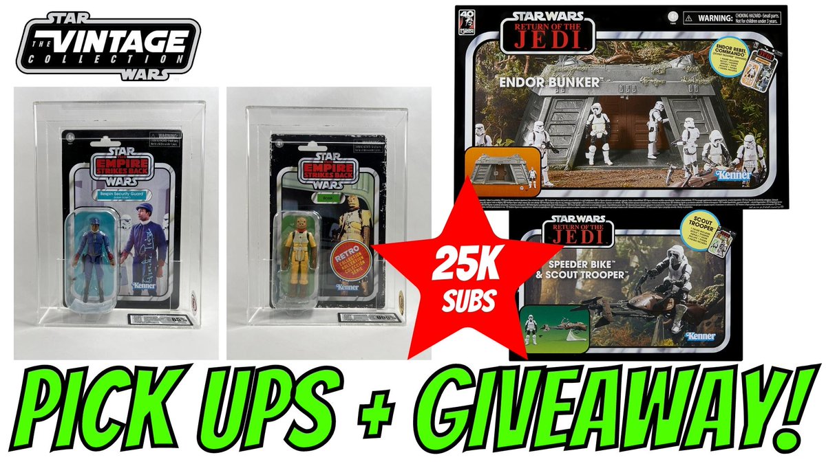 NEW VIDEO: Star Wars The Vintage Collection Pick Ups + 25k Subscriber Giveaway! Check the description of the video on how to enter. youtu.be/USjHCQvamu8 @EntEarth #entertainmentearth #TVC