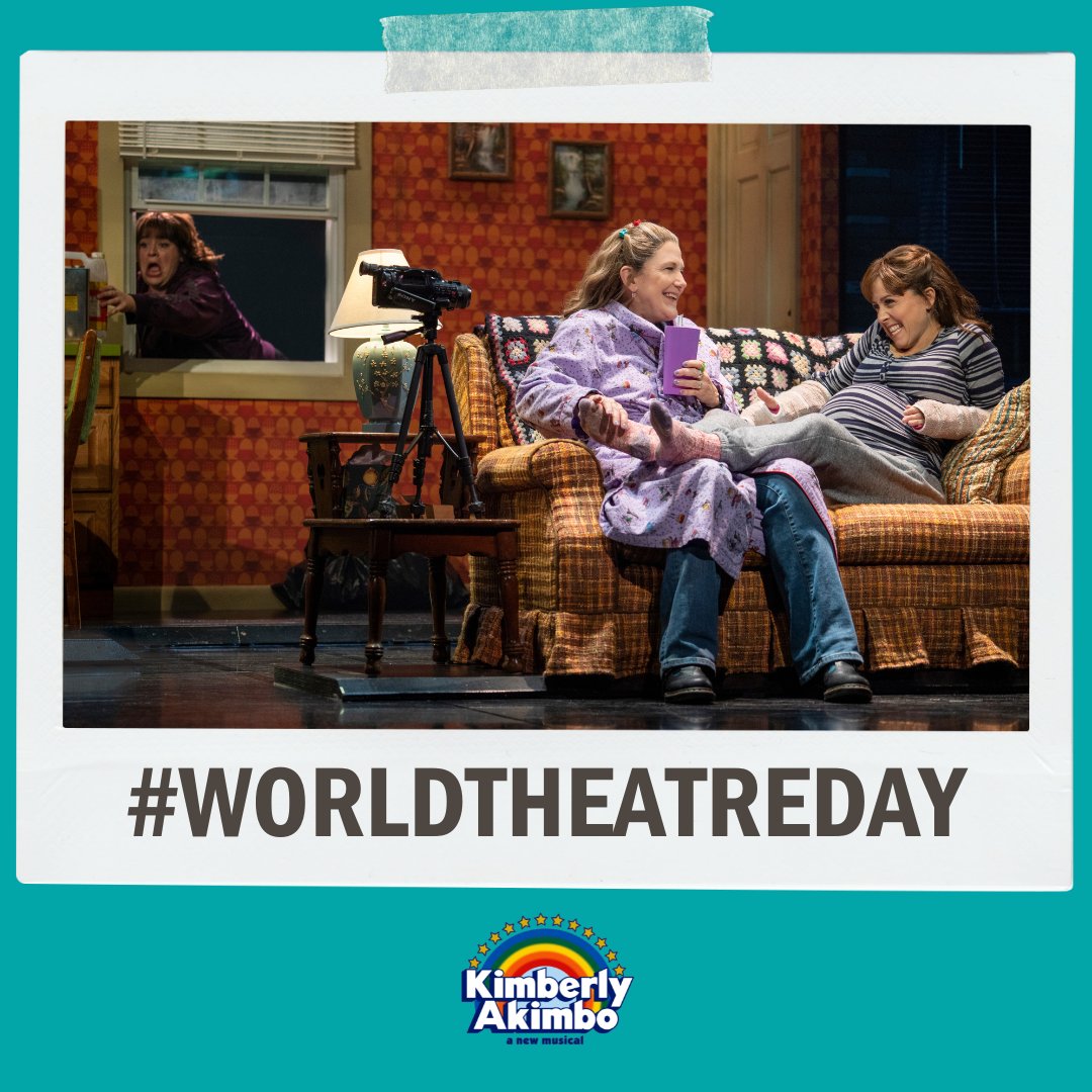 On World Theatre Day... everybody wins! Happy World Theatre Day to our fantastic #KimberlyAkimbo family and to all the people on and off stage who work hard to make theatre magic happen! #WorldTheatreDay 🎭