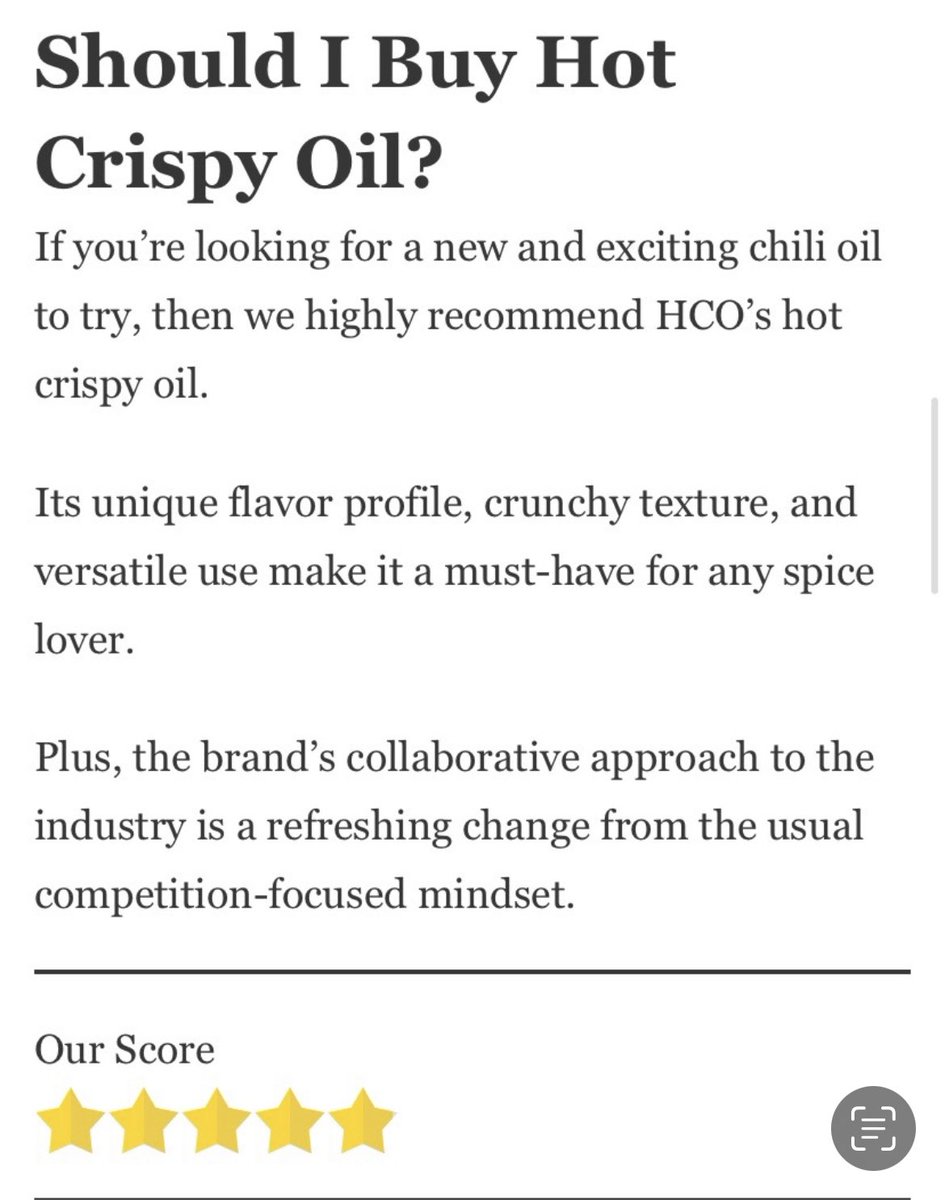 Thanks to the Chili Oil Gang for the kind words and the 5 Starr review chilioilgang.com