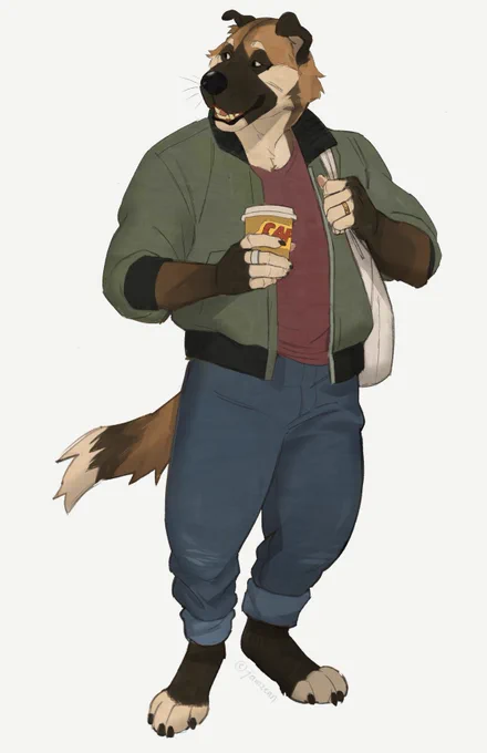 one coffee to go please! #furryart 
