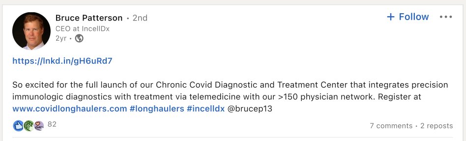 MicrobiomDigest's tweet photo. In this new study, 8 of the 12 authors have clear financial ties to the "Chronic Covid Treatment Center", which appears to be a daughter company of #IncellDX.
The CCTC also happen to do the ethical approval of this study. That is a huge conflict of interest. https://t.co/83rUGx1IEF