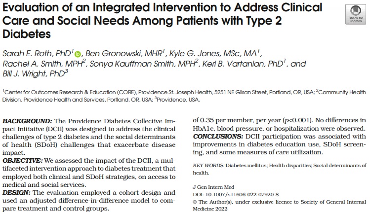JournalGIM's tweet photo. This diabetes treatment model combining clinical interventions w/ strategies to address #SDoH needs was associated w/ connecting individuals with #DMtype2 to #diabetes education & slight increases on SDoH screening. https://t.co/jGoWWyACVk https://t.co/X2cjBeLDtt