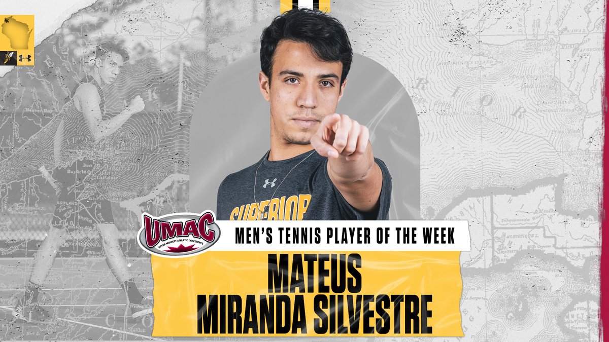 UWSTennis's tweet photo. BREAKING: The Upper Midwest Athletic Conference has named Mateus Miranda Silvestre the Men's Tennis Athlete of the Week.

Read: https://t.co/OCvwK0Xahb

#WeAreSuperior https://t.co/cirwUZgXpr