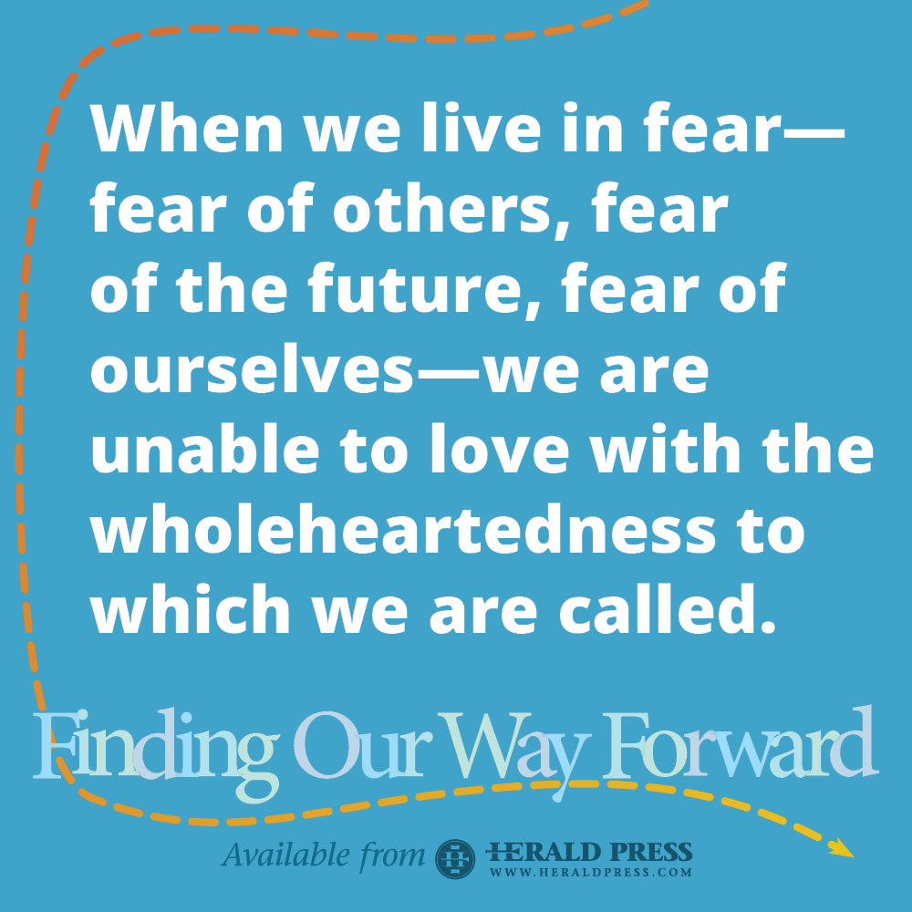MennoMedia's tweet photo. "When we live in fear. . . we are unable to love with the wholeheartedness to which we are called."
—Melanie Springer Mock, FINDING OUR WAY FORWARD

Available now everywhere books are sold:
https://t.co/js0wjq8tET https://t.co/x3KodCY0zJ