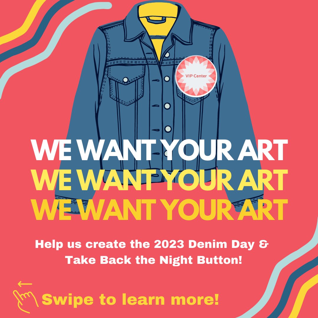 cuVIPcenter's tweet photo. We are now accepting submissions for button designs for the 2023 Denim Day/Take Back the Night Buttons! Anyone is welcome to submit a design. Swipe to learn more about the design requirements. Click the link in our bio to learn more and submit!

Submissions are due by March 31st! https://t.co/nZJlpwZPOr