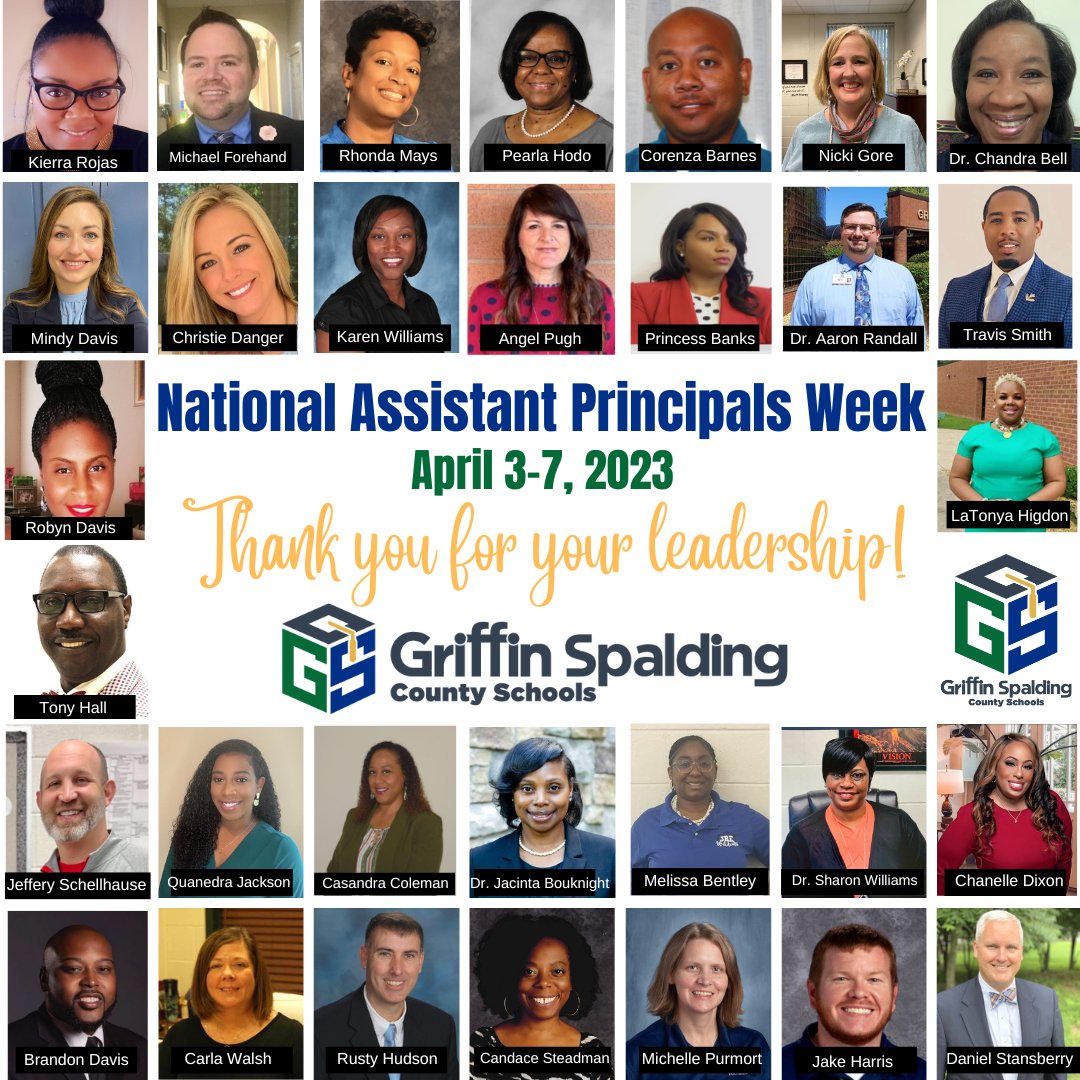Griffin-Spalding K12 (@griffinspalding) on Twitter photo Next week is #NationalAssistantPrincipalsWeek but <a href="/GriffinSpalding/">Griffin-Spalding K12</a> will be on Spring Break so we are celebrating a week early! Let's celebrate the enormous contributions our assistant principals make to student & school success! Thank you GSCS APs! #APWeek23 Next week is #NationalAssistantPrincipalsWeek but <a href="/GriffinSpalding/">Griffin-Spalding K12</a> will be on Spring Break so we are celebrating a week early! Let's celebrate the enormous contributions our assistant principals make to student & school success! Thank you GSCS APs! #APWeek23