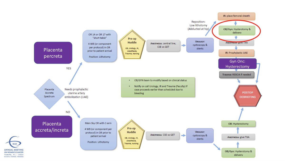 AllisonSaizMD's tweet image. Why are #GynOncs discussing Placental Accreta Spectrum disorders?  We are increasing involved in these patients’ care and multidisciplinary involvement saves lives.  Thanks to Drs. McCann, @fkcollado, and @bossmd for sharing the experience of your institutions. #SGOMtg #PAS