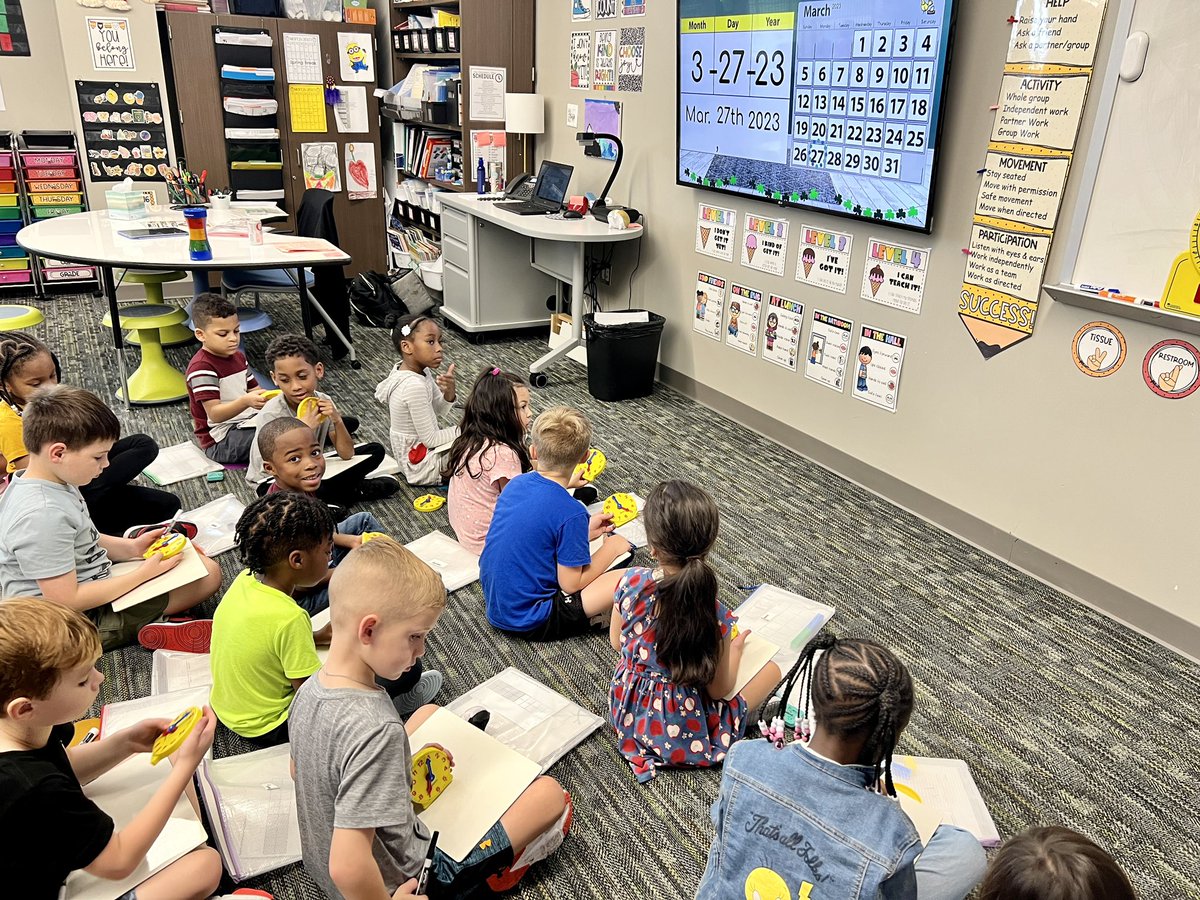 MrsGonzales_GE's tweet image. Using math toolkits keeps students engaged during number corner. They also love being the teacher and leading the class as we count the days of school. @HumbleElemMath #MarchMathMadness