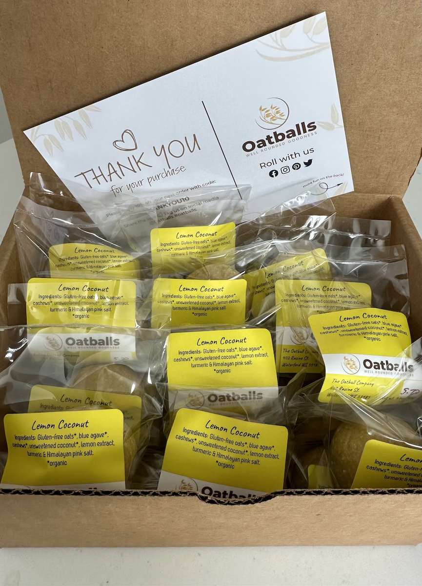 oatballs's tweet photo. Sick of the snow yet? Let us bring you some sunshine. 🍋🥥 Our Lemon Coconut oatballs are bright, creamy and delicious! Gluten-free, vegan. https://t.co/8k6FLR25bk https://t.co/BNXrxaLmSx