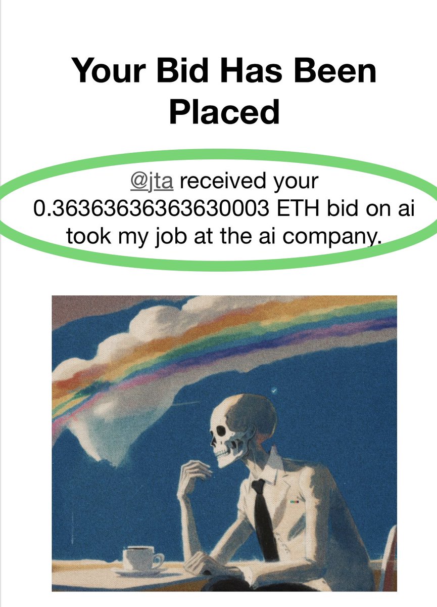 just sold some art, just bid on some art.   this piece is noteworthy.  🌈 💀 

🎨: <a href="/Jacobtheape/">Jacobtheape</a>