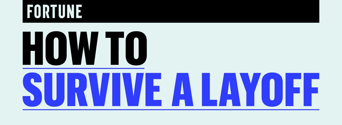 🚨 More than 100,000 people have been laid off already this year.

📢 Introducing Fortune's free, three-week email course: How to survive a layoff

👉 Sign up today 
mynewsletters.fortune.com/how-to-survive…