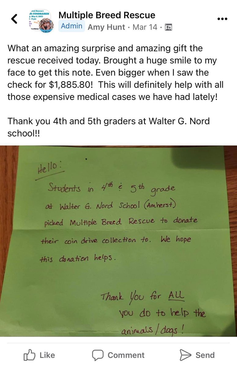 DrAmandaMesser's tweet photo. A big thank you to our #NordSchool students, families, staff, @NordPrincipal, @Nord_MrDoehr, and @nord_pto for your generosity toward our animal friends! You have this Nord momma beaming with #CometPride! #CometsCARE #NordStrong ๐๐ https://t.co/3DeQ3FHecA